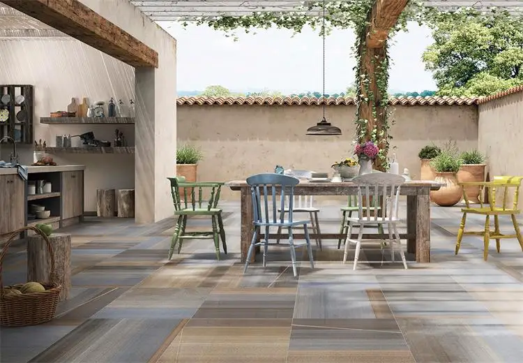 Colored Full Body Decorative Bathroom Porcelain Ceramic Glazed Rustic Floor Tiles