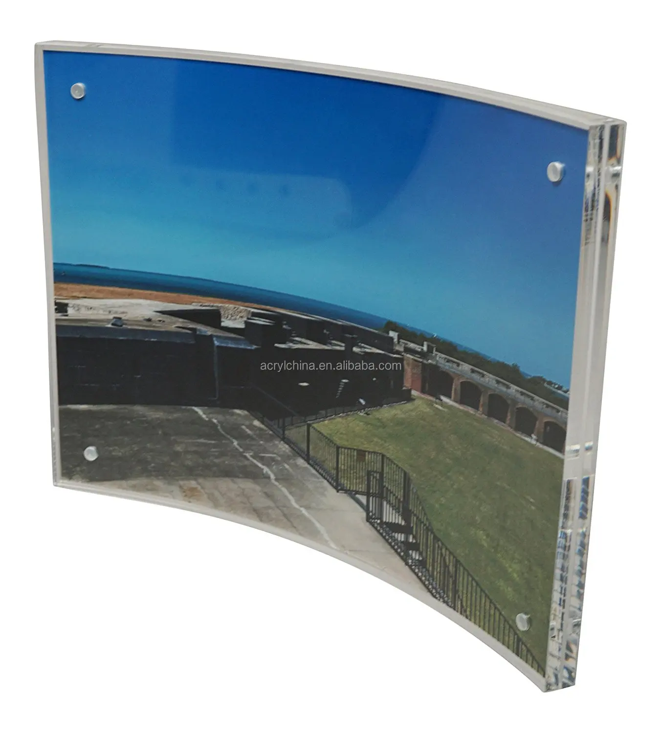 Customized Curved Clear Acrylic Photo Frame Picture Frame In Factory