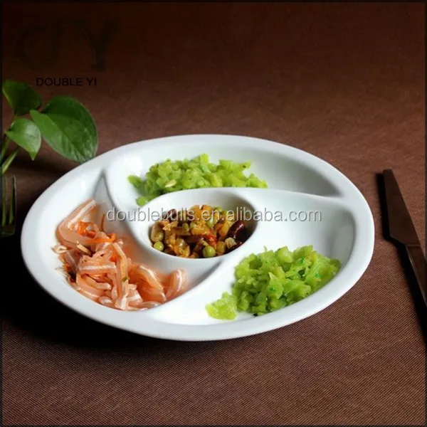 Hot High Quality Divided Assorted Cold Dishes Western Food Ceramic