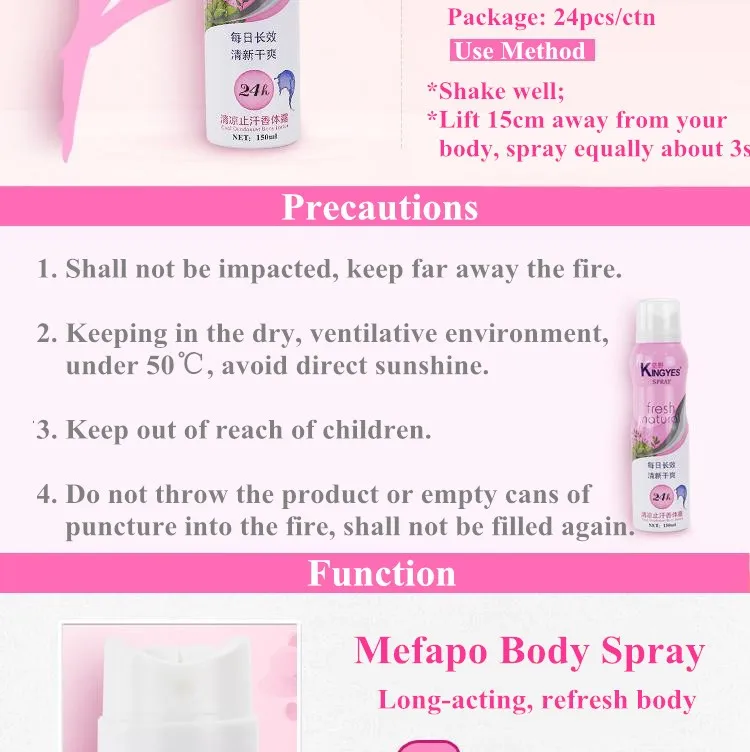 Mefapo Antiperspirant Body Spray Brand Name Deodorant Buy Brand Name