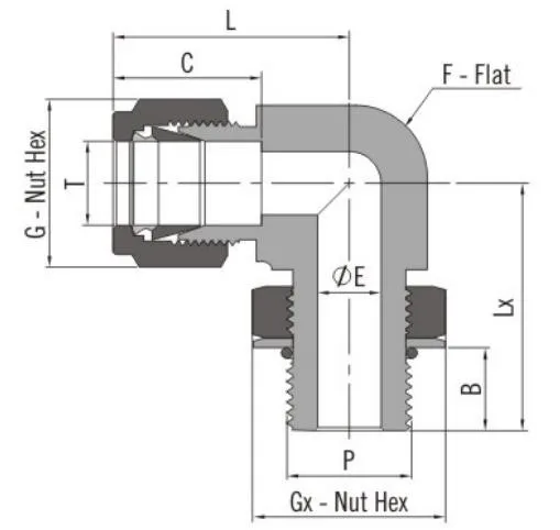 Positionable Male Elbows Tube Fittings With Sae/ms Straight Thread ...