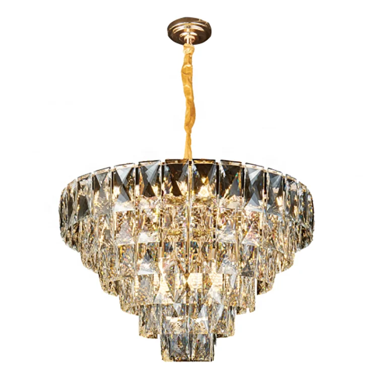 BCN8805 modern luxury crystal chandelier with E14 candle crystal hanging  lighting fixture pendant lamp
