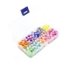Free Shipping 7.46mm Multi Color Handcraft Round Acrylic Beads With Hole 73456