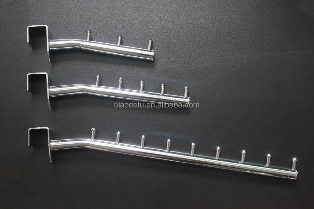 Wholesale Slatwall Clothes Rack Hooks Slat Wall Retail Display Chrome