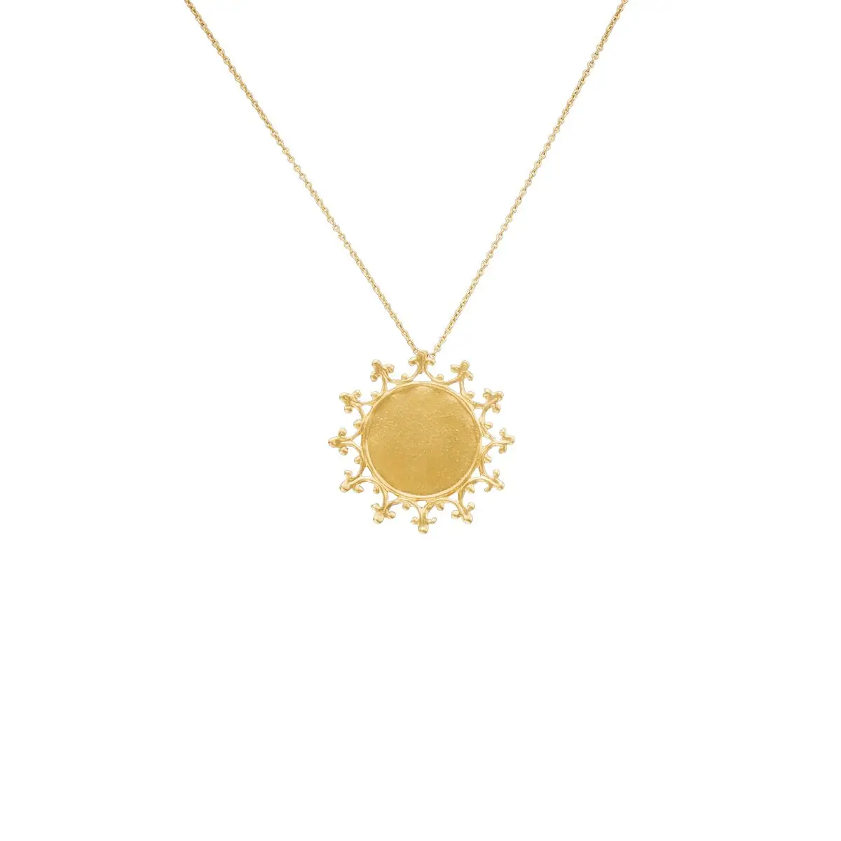 14k Gold Jewelry Wholesale Chain Gold Medallion Necklace