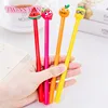 2018 The latest stationery items Creative cartoon fruit with Smile face gel pens bulk top quality plastic test good gel ink pen