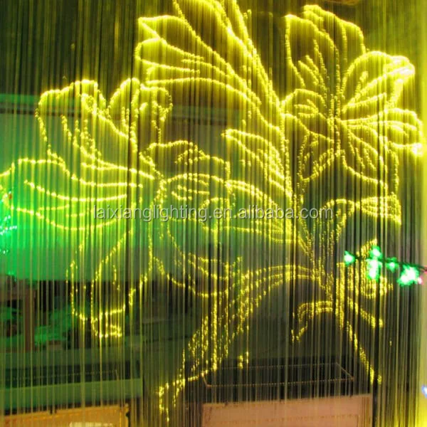 Made in China chandelier lighting decoration rgb restaurant fiber optic curtain chandelier