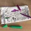 Kids DIY Drawing Colouring Doodle Fancy Gift Natural Cotton Canvas Pencil Case