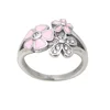 Women Jewelry Stainless Steel Cherry Blossom Wedding Ring