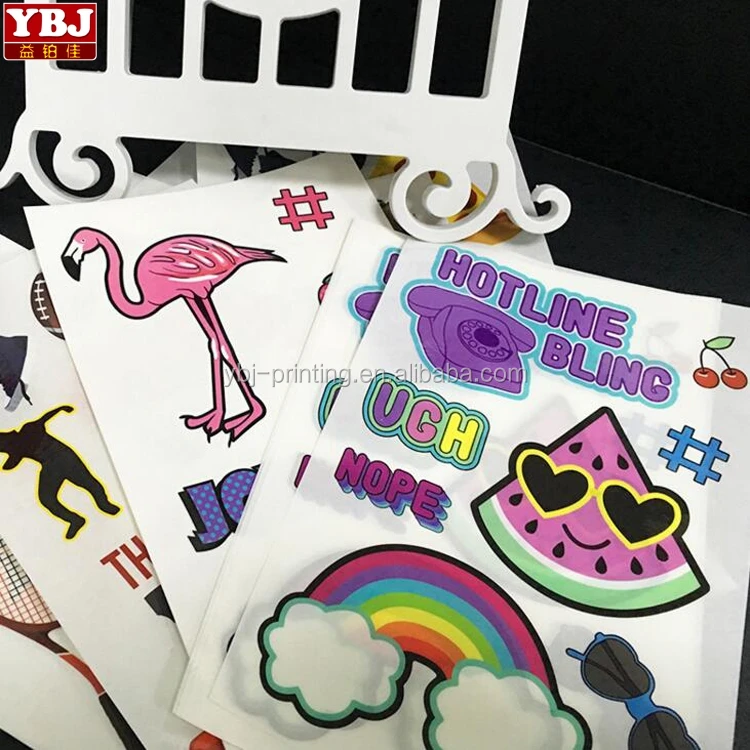 wholesale custom colorful design vinyl printing die cut