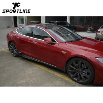 Car Side Skirts Extension For Tesla Model S Sedan 4 Door 12 15