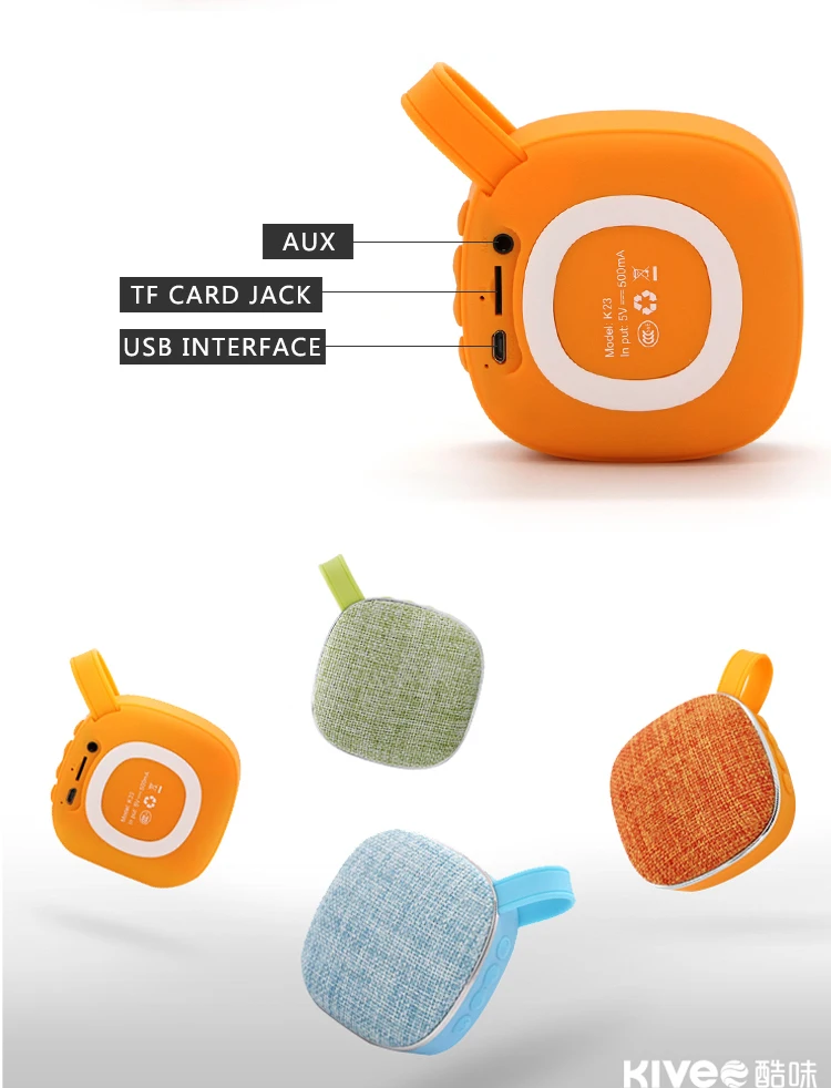 2017 high sound quality intelligent fabric wireless USB tiny bluetooth 2.1 portable speaker box with FM TF card radio