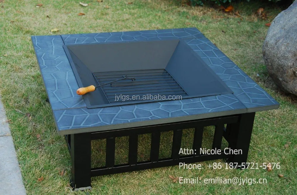 Stocked Hot 32 Steel Square Shape Garden Camping Fire Pit Buy