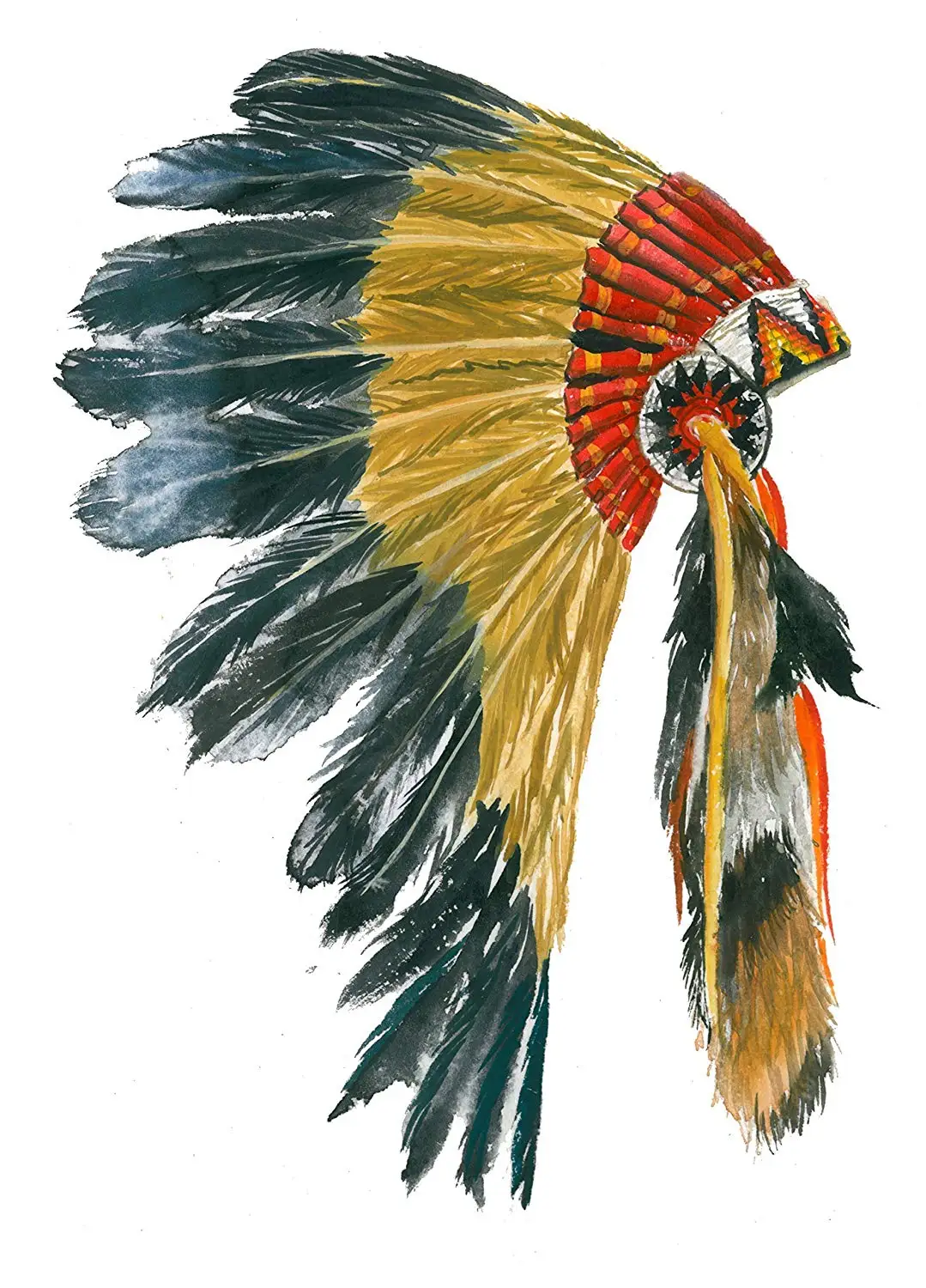 Buy Native American Western Art Indian Brave By B Mcivor On Wood Shella In Cheap Price On