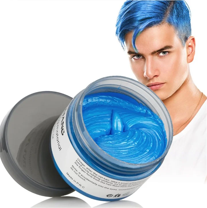 Unisexe Couleur Cheveux Cire Colorant Unique Moulage Pate Sept