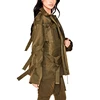 OEM Streetwear Women Oversize Buckle Strap Twill Utility Jacket