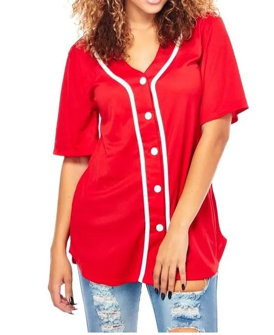 womens plain baseball jersey