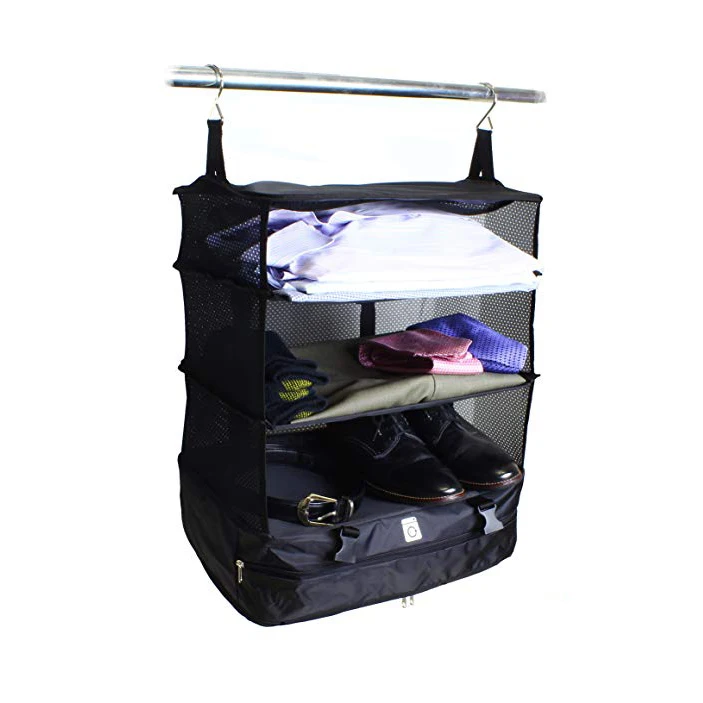 Portable Shelving Luggage Insert Rise And Hanging Travel Luggage Bag ...