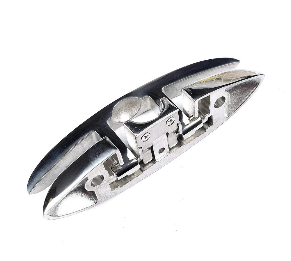 6 Inch Boat Pull Up Flush Mount Dock Cleat Marine Docking Stainless