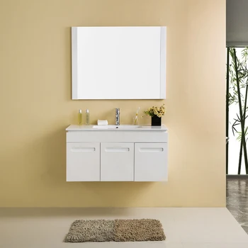Wall Mount 3 Doors Modern White Plywood Bathroom Cabinets With Mirror Basin Wall Mount 3 Doors Modern White Plywood Bathroom Cabinets With Mirror Basin