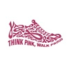 Think Pink Walk Proud Breast Cancer Awareness Glitter Hot Fix Transfer