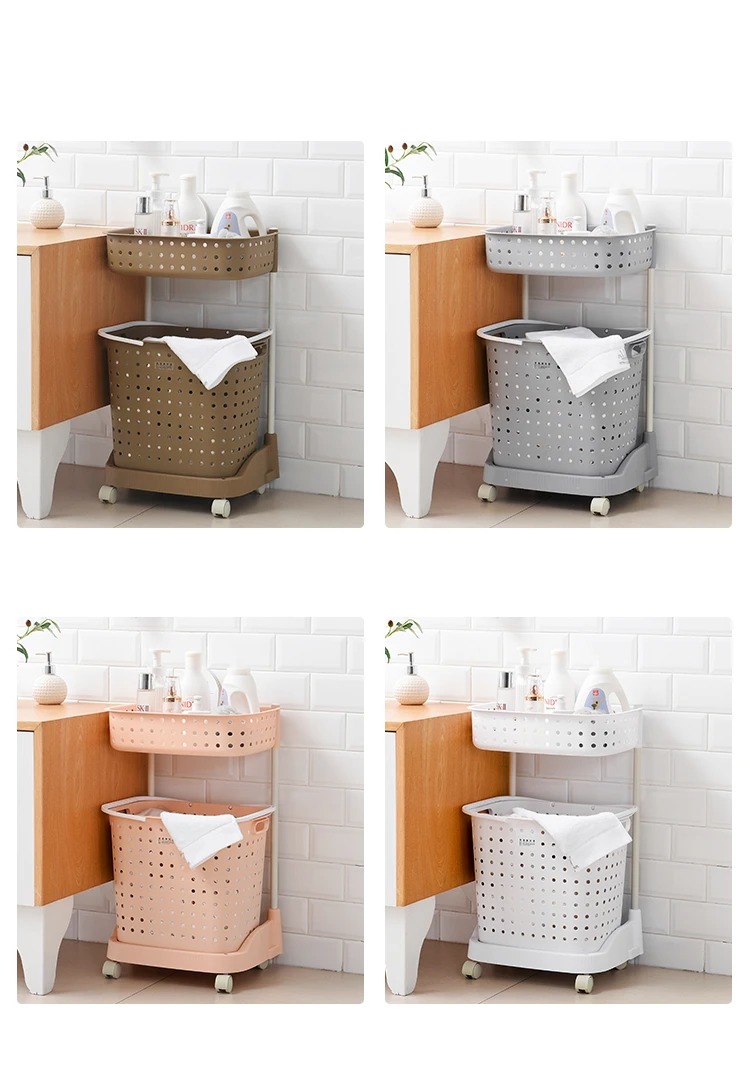 Hot Selling Detachable Design Multilayer Storage Laundry Basket With