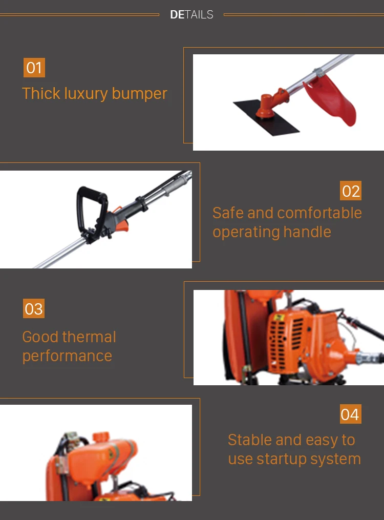 Multifunction Tools Gasoline 30.5cc Bg328 Brush Cutter Petrol / Gas Straight Metal Blade