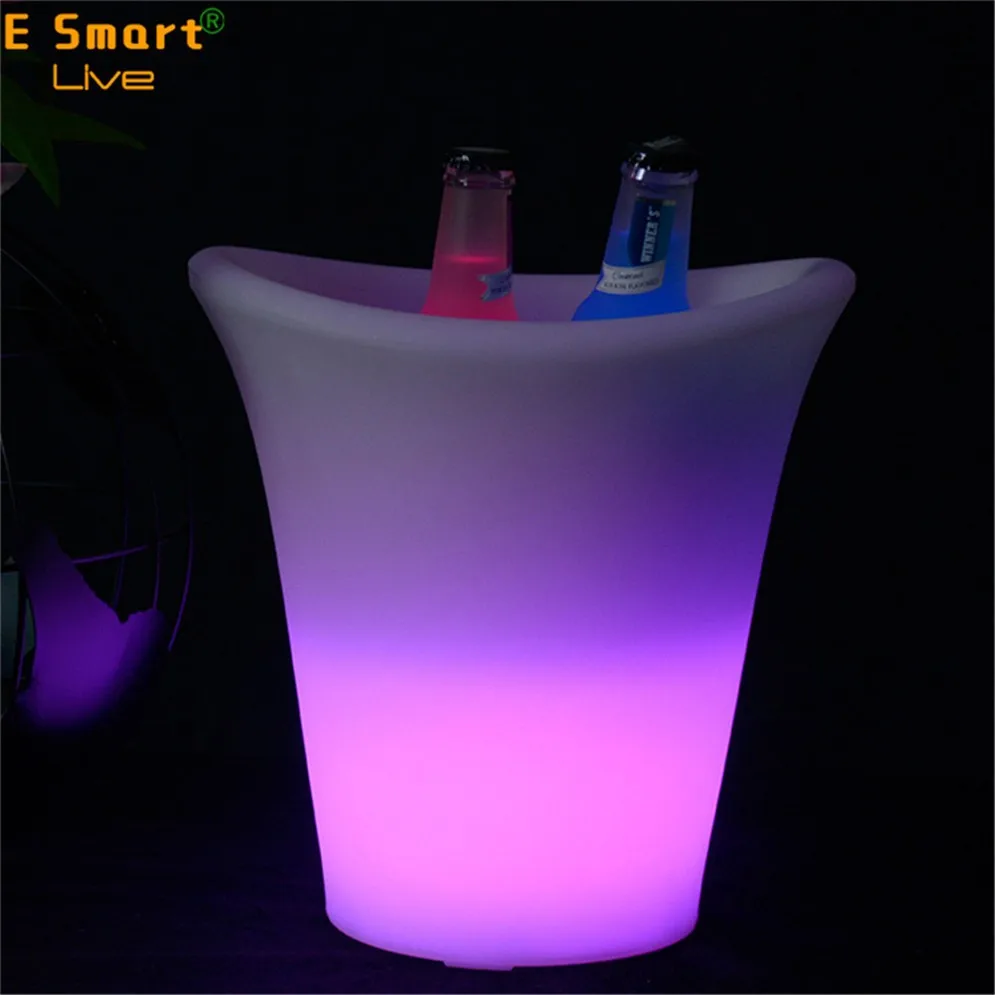 New Led Colour Changing Ice Bucket Wine Drinks Cooler Retro Party Large