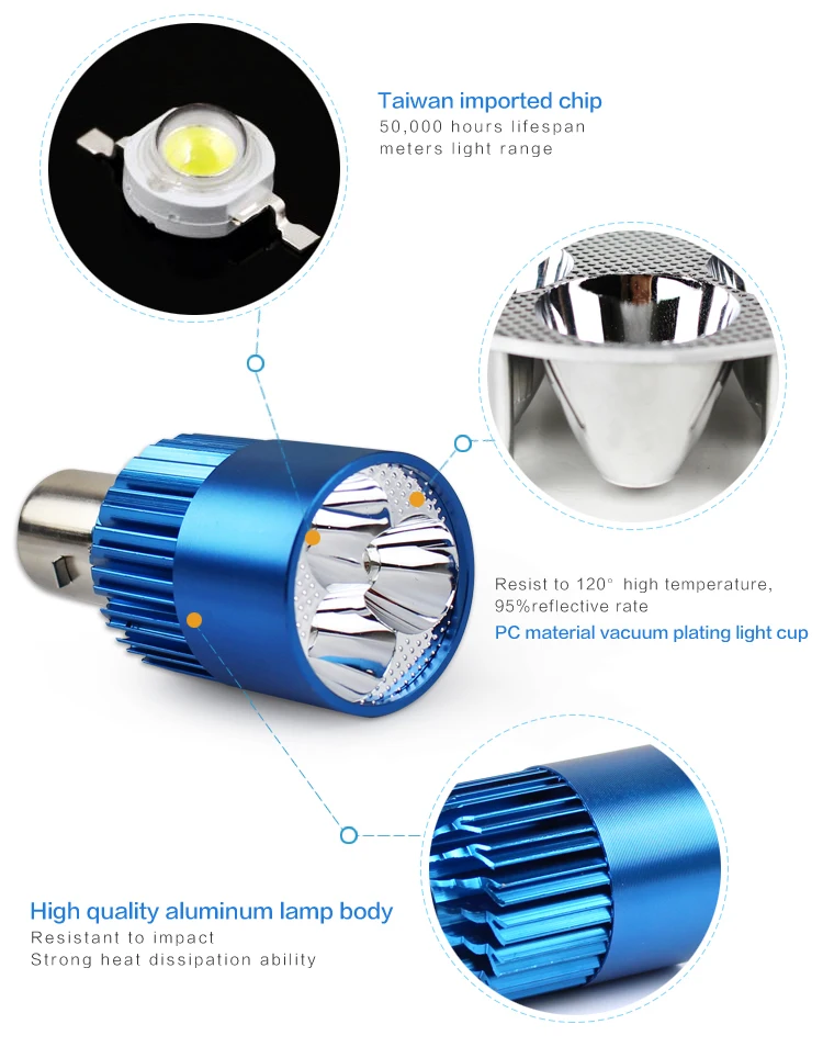 9W 12V motorcycle led headlamp bulbs