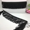 high quality long chainette tassel silk white rayon loops fringe trimming