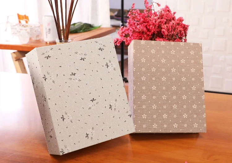 Novelty Style Floral Pattern Printing DIY Photo Album With 50 Inner Plastic Sheets