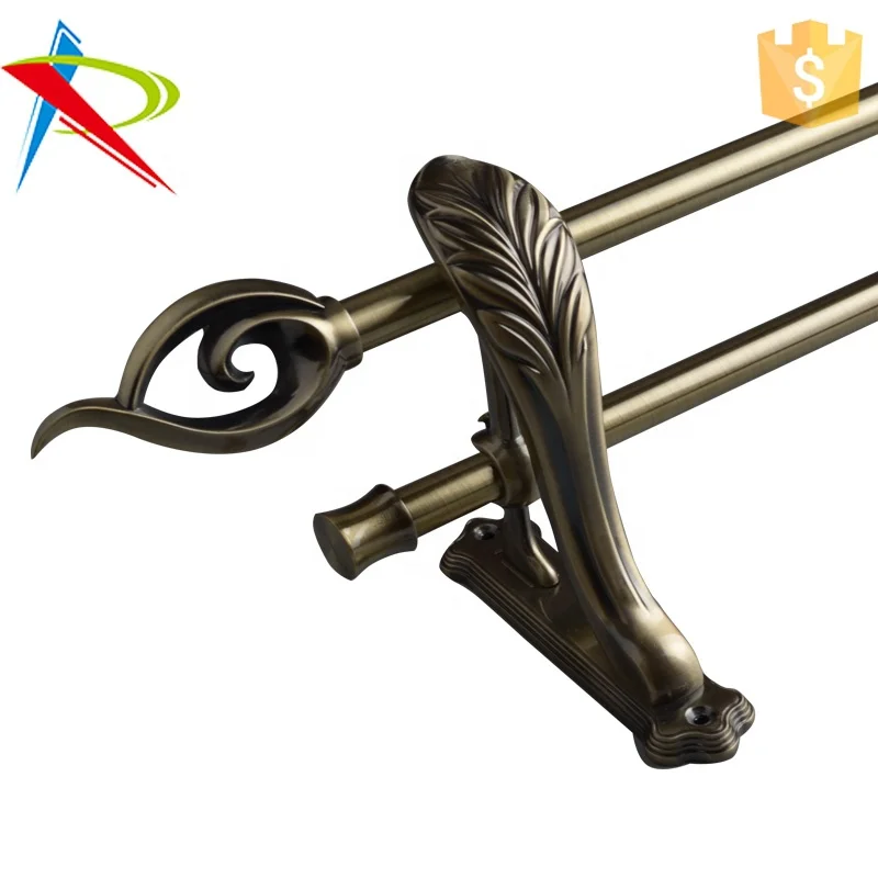 Latest Bronze Dural 19mm Strong Brackets Iron Drapery Rod Pipe