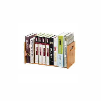 Natural Bamboo Expandable Adjustable Bookshelf Desk Organiser