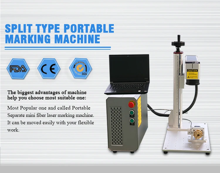Raycus power source fiber Knife laser marking machine parts
