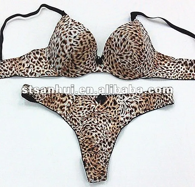 animal print bra and panties