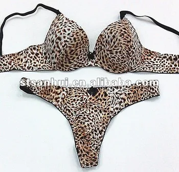 cheetah print bra and panties