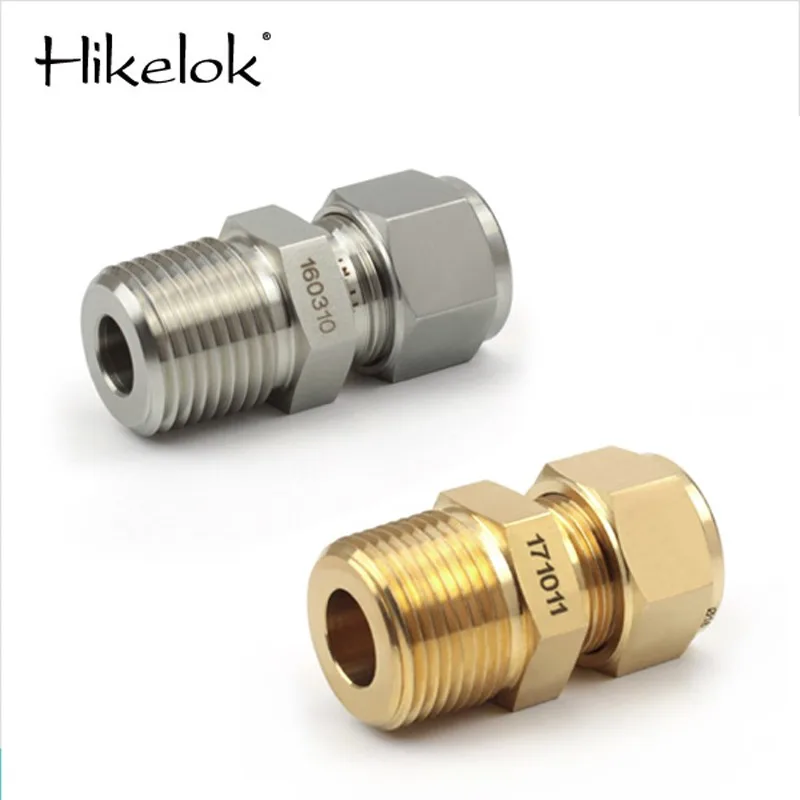 Hiklok Double Ferrule Male Connector Parker Compression Fittings 316 SS ...