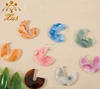 Large Hoop Stud Earrings Acrylic Tortoise Shell Round Circle Hoop Drop Earrings er12479