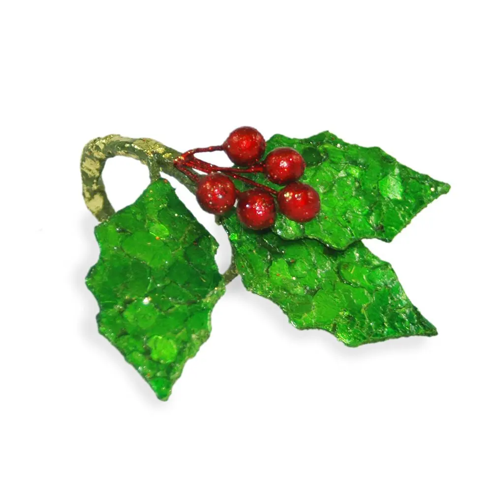 Set of 4 PCS, Holly Pearlized Napkin Ring