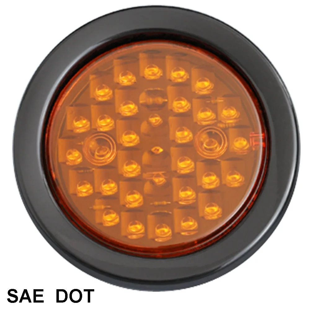 4 Inch Round Led Stt Light 4" Round Led Trailer Tail Lights Stt Grommet