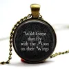 "Wild Geese that Fly with the Moon on their Wings" - My Favorite Things Necklace Glass Photo Cabochon Necklace