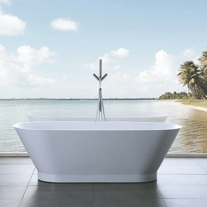 Popular poly marble free standing bathtub ST-06