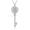 2017 New Cross pendants Necklace 925 Sterling Silver 1.59lnch extender chain Key from China 1306185