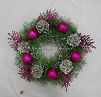 High Quality Christmas Tassel Wreath Wire Wreath Frame Flower