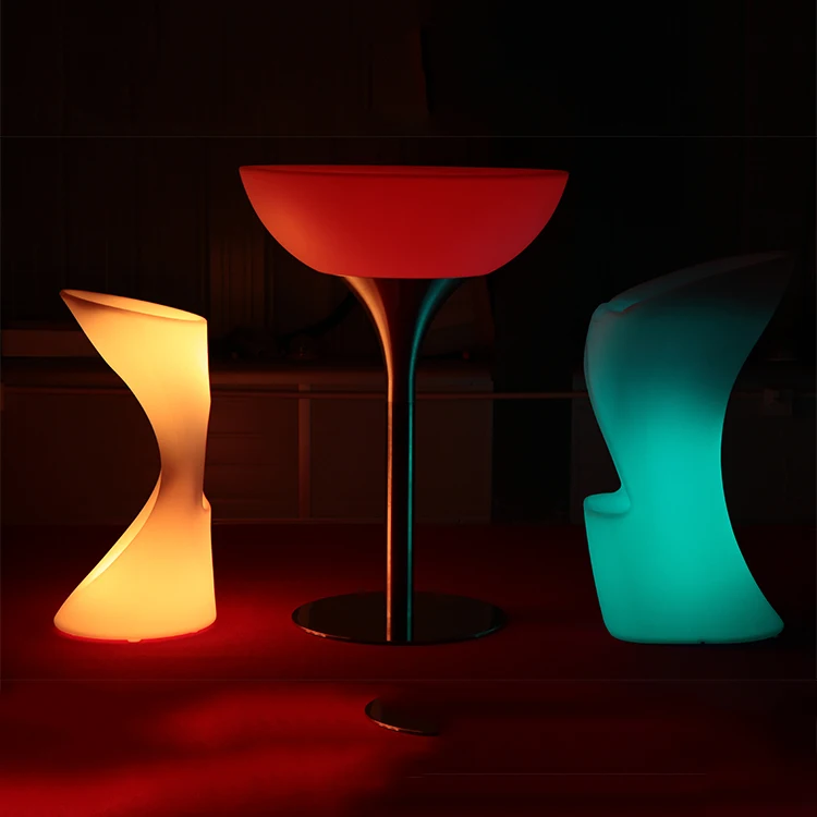 Oem Plastic Led Color Changing Light Table Night Club Lighting