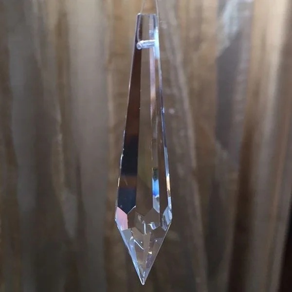 
38mm Drop shape crystal parts for lighting fixtures machine cut 