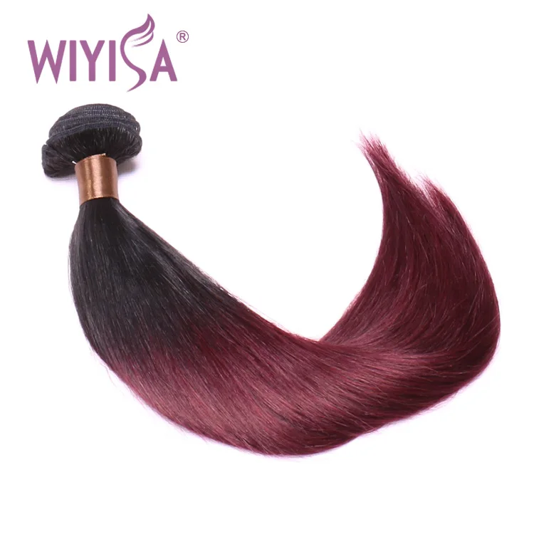 Wholesale Best Quality Malaysian Color 1b 99j Hair Weave Dark Red