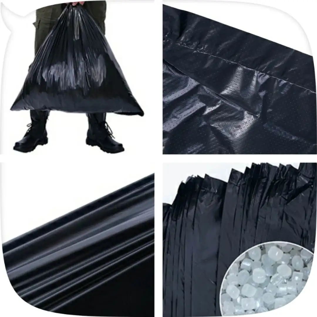 hdpe garbage bags black plastic bags large trash bags for outdoor home