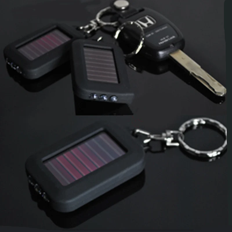 Custom Logo Design Led Solar Keychain Flashlight Torch Pointer