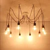 Modern Nordic Retro White Edison Bulb Light Chandelier Vintage Loft Antique Adjustable DIY E27 Art Spider